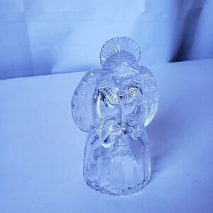 Mikasa Crystal Trumpeting Angel Small Taper Candle Holder